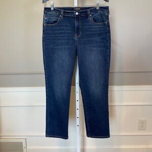 LIVERPOOL Liv Non-Skinny Skinny High Rise‎ Eco Denim Jeans 14 / 32 Ankle Dark